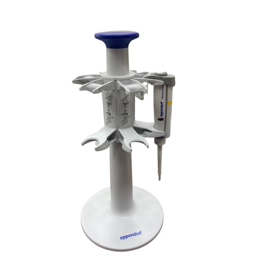 Eppendorf micropipettes and carousel stand